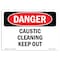 Signmission Safety Sign, OSHA Danger, 5" Height, 7" Width, Caustic Cleaning Keep Out, Landscape OS-DS-D-57-L-2539 - alternate 1